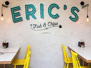 Inside Eric's Fish and Chips restaurant.