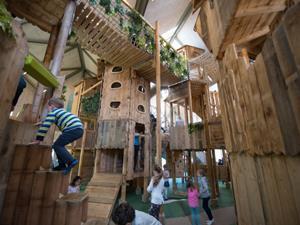 Inside children play area at Pensthorpe Natural Park, west Norfolk.
