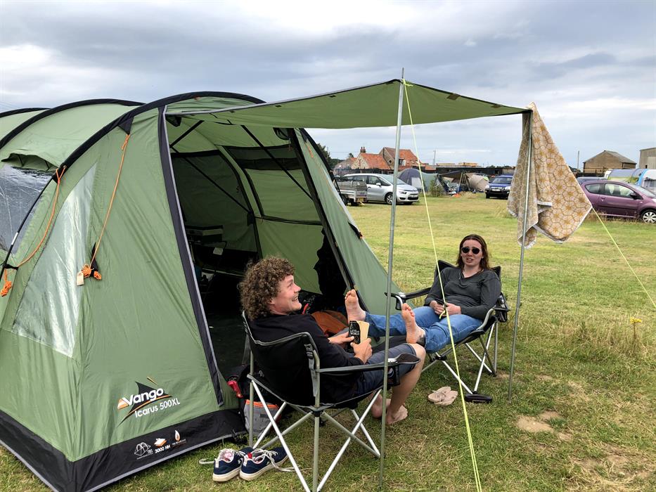 Hunstanton Camping, put your feet up