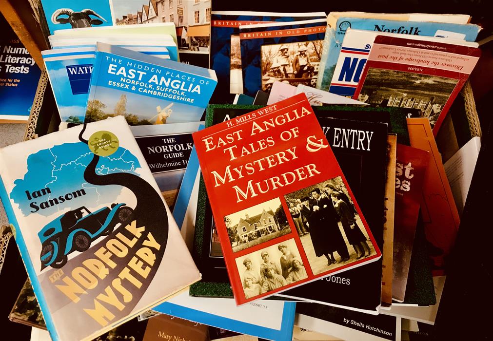 Showing a selection of books.