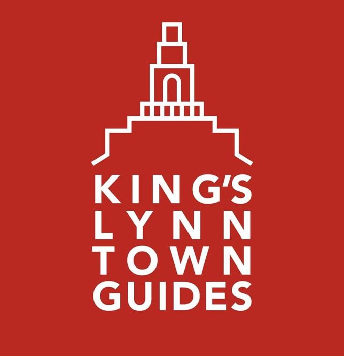 White silhouette of a building and white writing: 