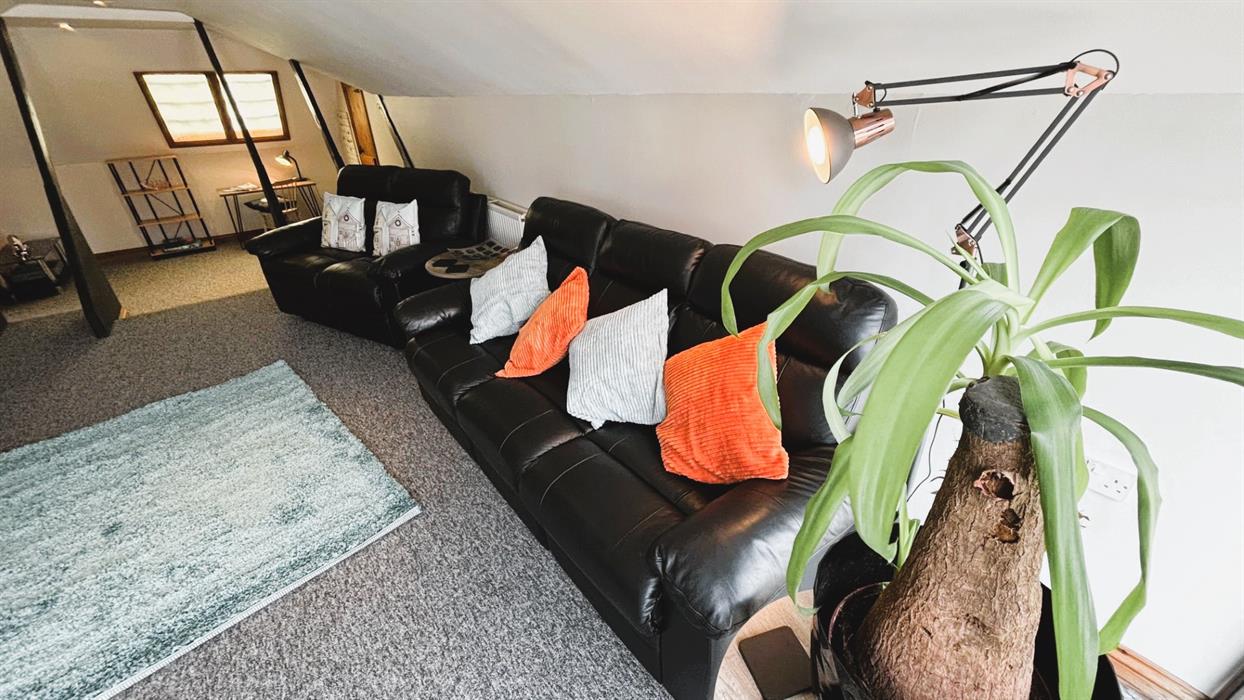 The lounge, with sofas.