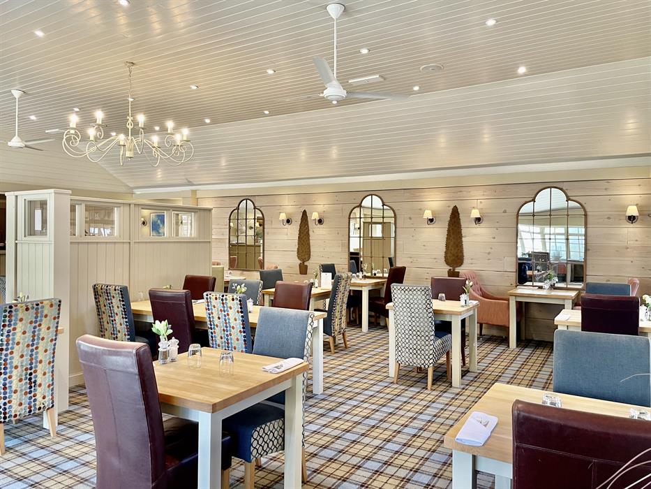 Inside the Caley Hall Hotel restaurant in Old Hunstanton.