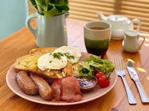 Cooked breakfast served at  Wittles Castle Acre, west Norfolk.
