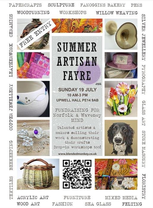 Image 1: event poster
Image 2: image of raffle prizes
image 3: image of interior of hall showing craft stands and members of the public