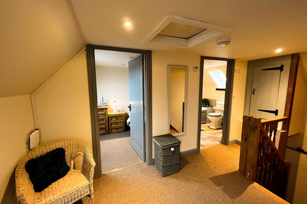 upstairs landing with seaview in the dairy