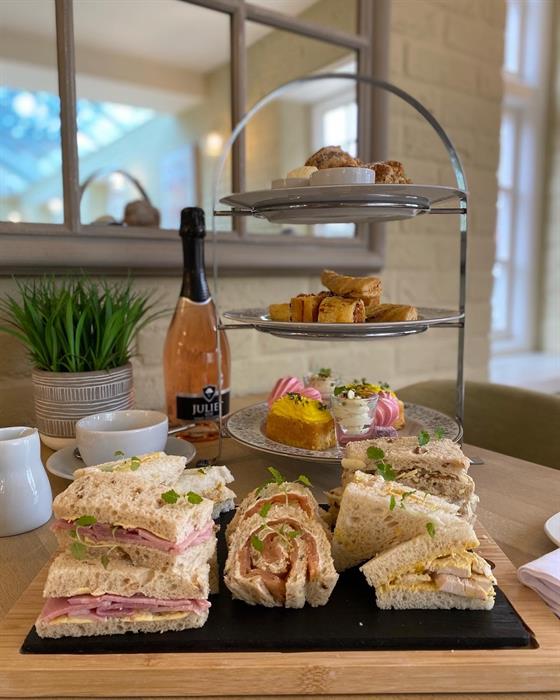 Afternoon tea served at Caley Hall Hotel in Old Hunstanton.